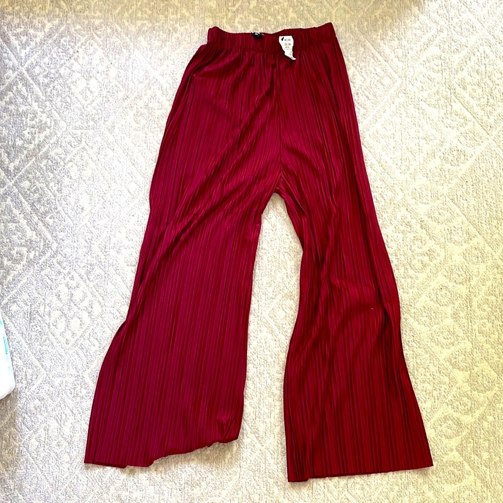 Burgundy high wasted flow pants - Picture 1 of 1